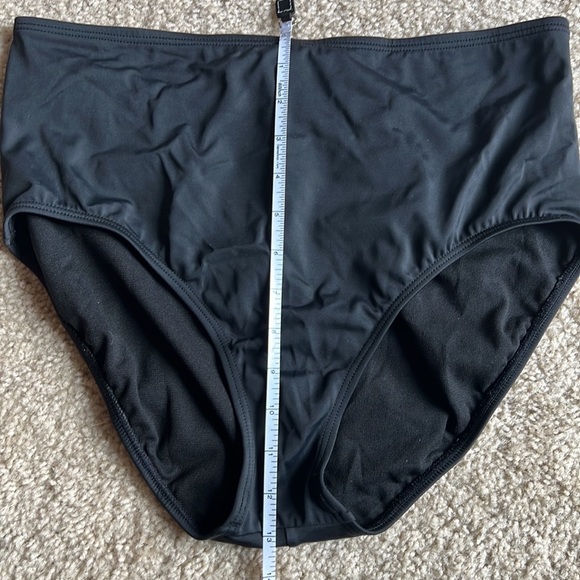 Jantzen Swim Suit bathing suit bottoms black high waist full coverage size 14 - Picture 5 of 10